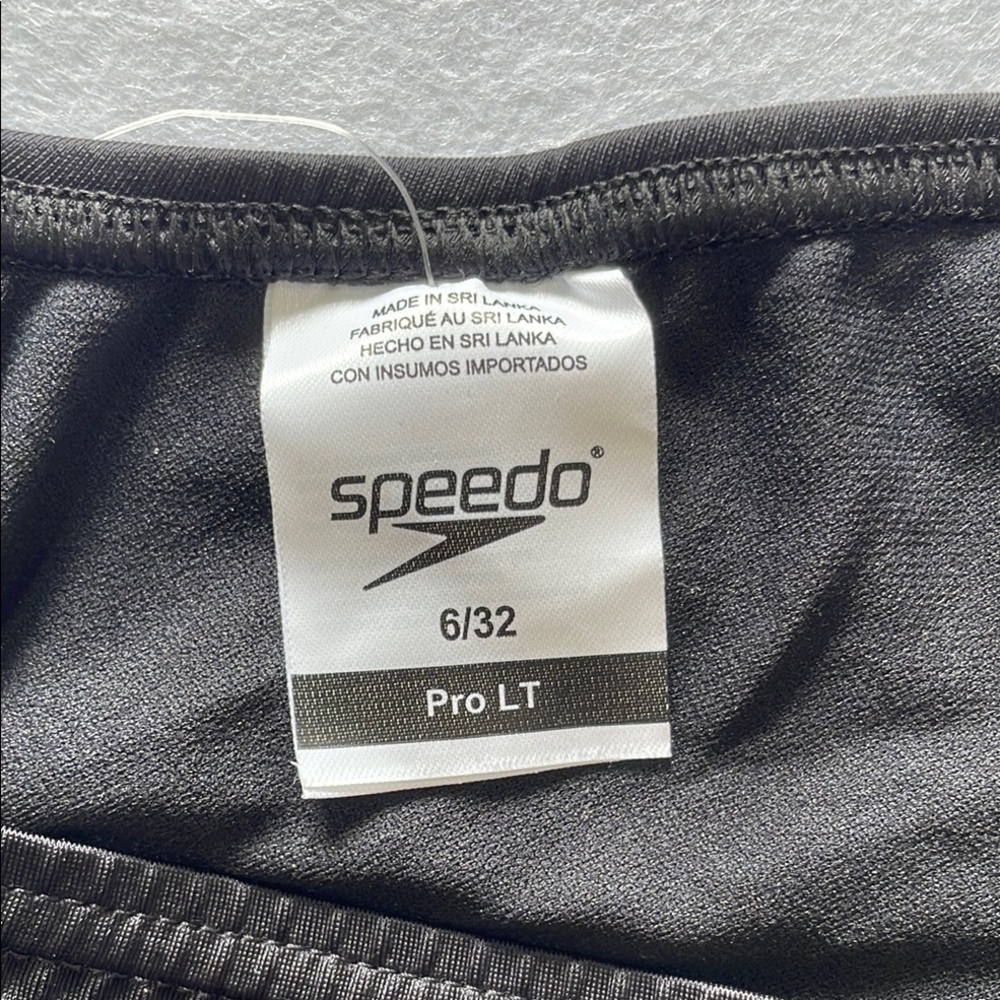 Speedo Black One Piece competitive Swimsuit - Picture 6 of 7